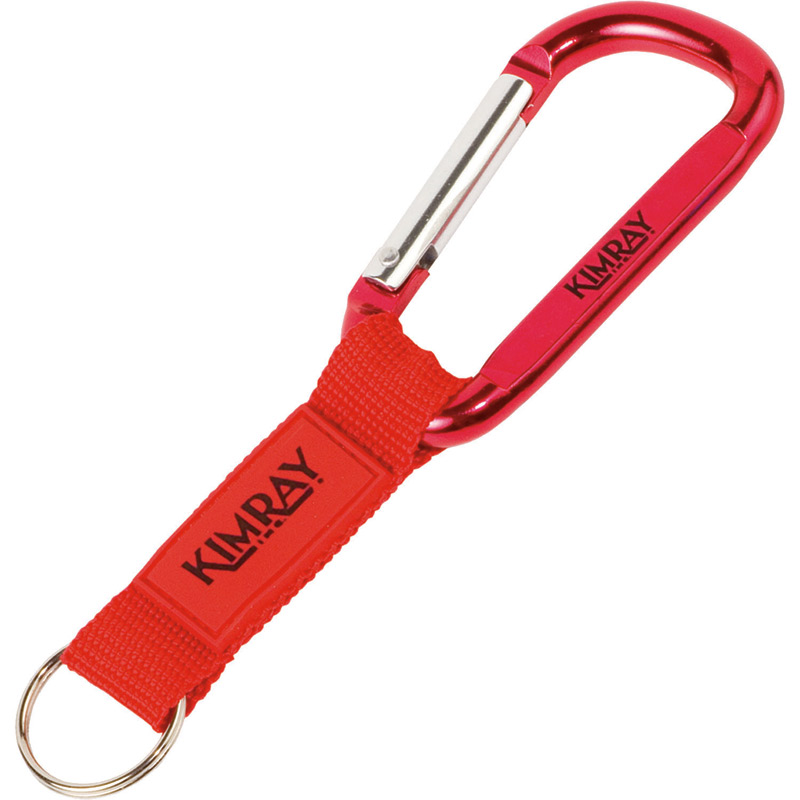 Key Tag Carabiner with Strap and Raised Rubber Patch