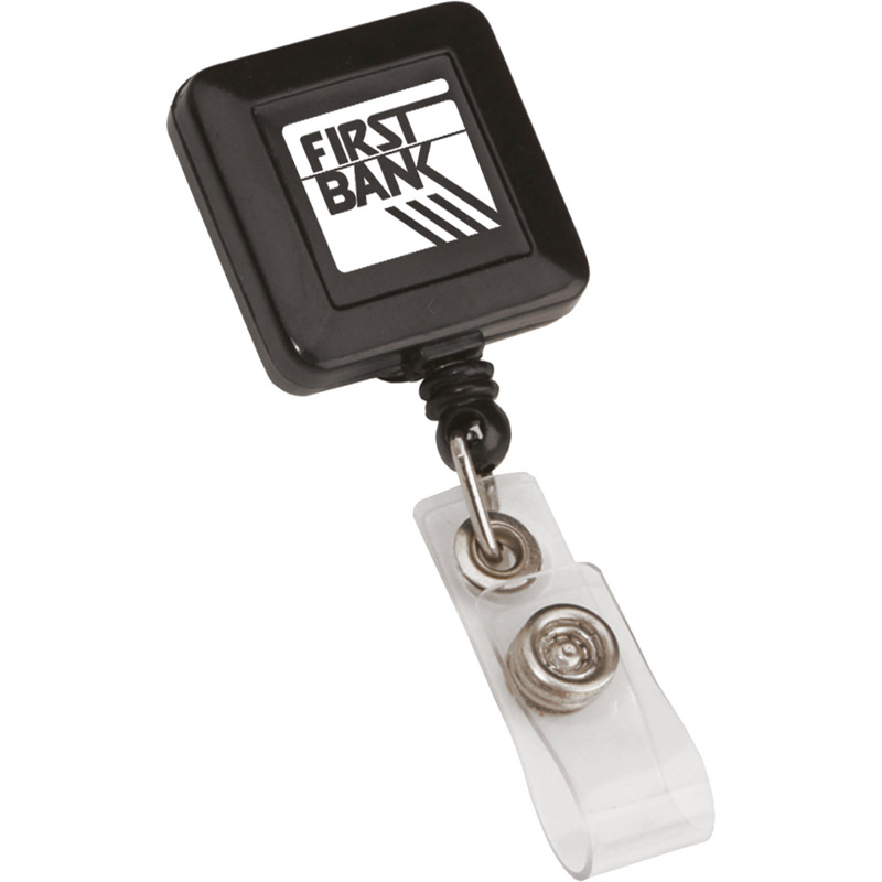 Square Retractable Badge Holder
