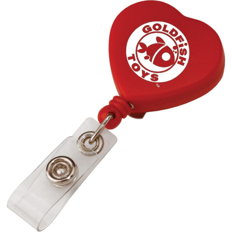 Heart Retractable Badge Holder