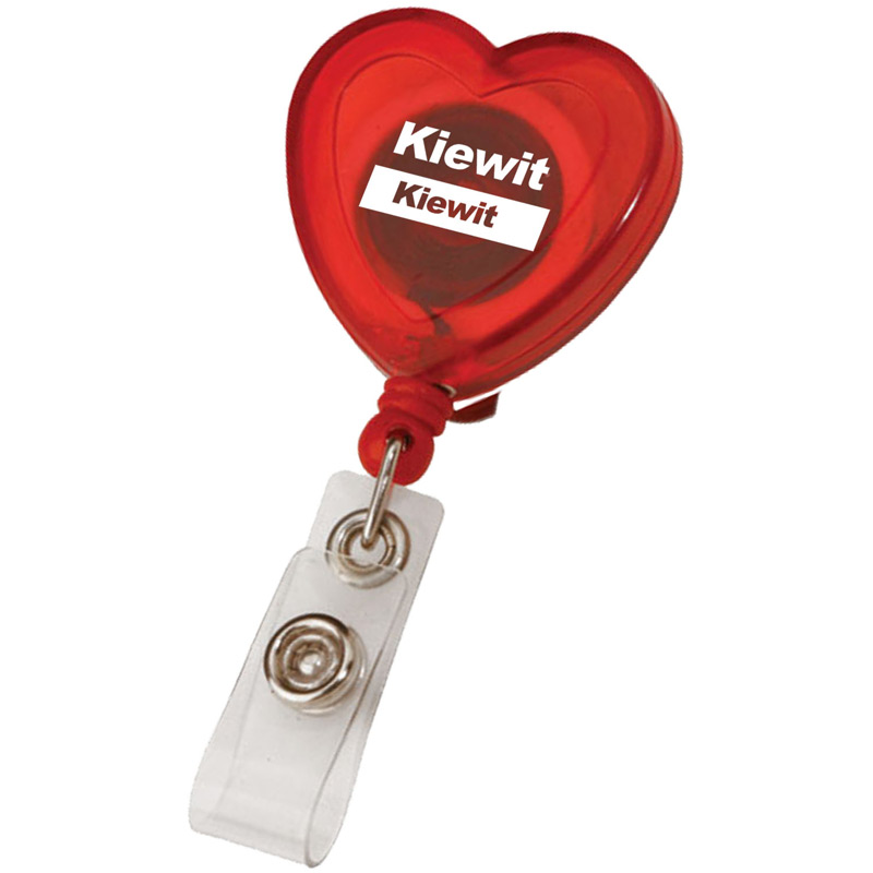 Heart Retractable Badge Holder
