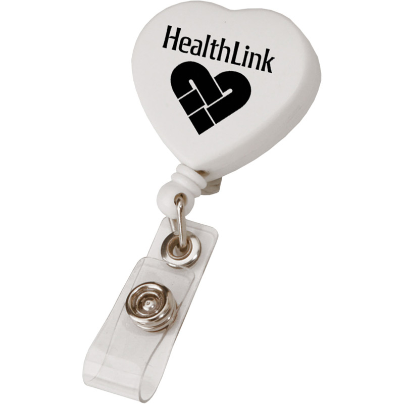 Heart Retractable Badge Holder