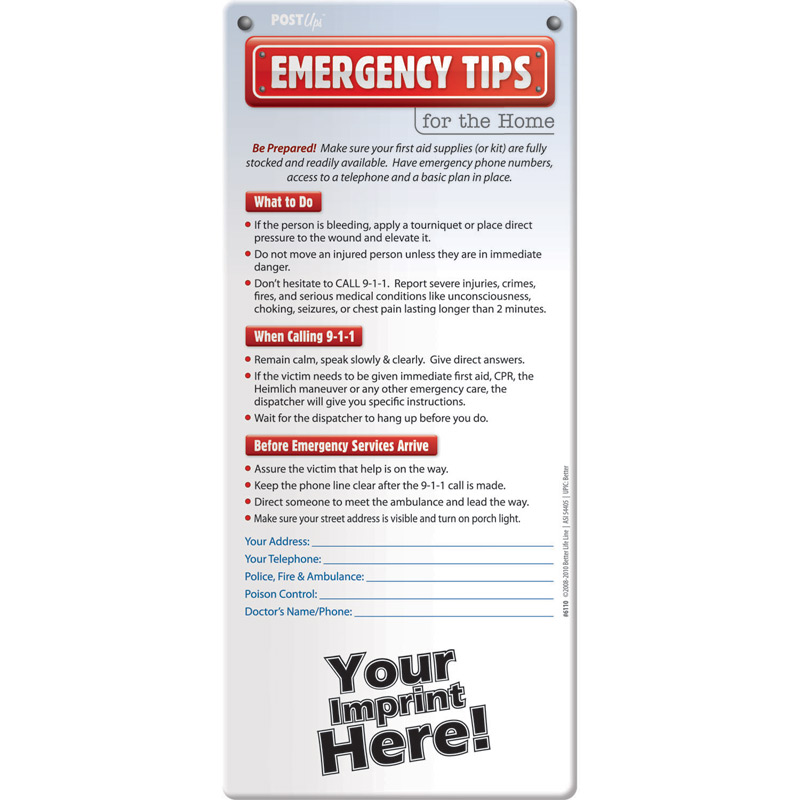 Post Up - Emergency Tips for the Home