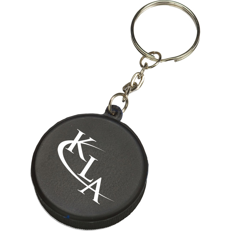 Mini Hockey Puck Stress Reliever KeyTag