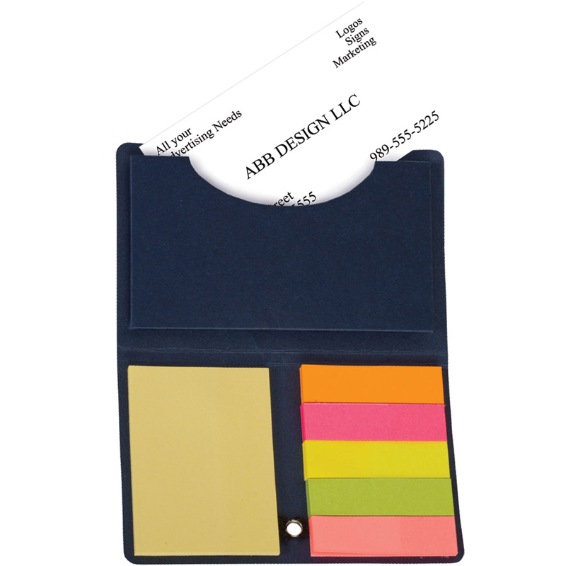 Business Card Holder with Sticky Notes