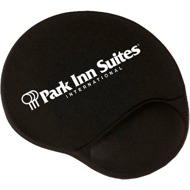 1/4" Thick Oval Mouse Pad with Gel Wrist Rest