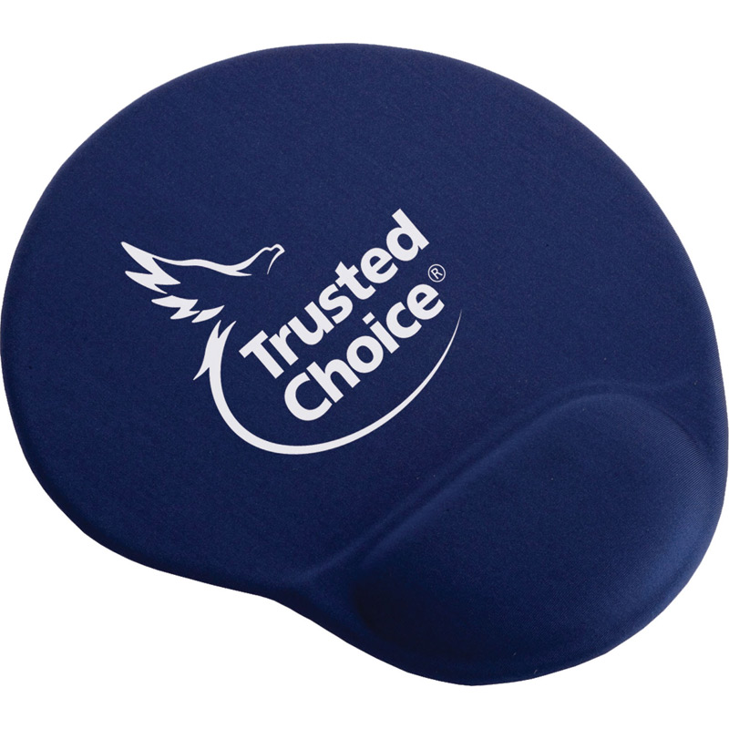 1/4" Thick Oval Mouse Pad with Gel Wrist Rest