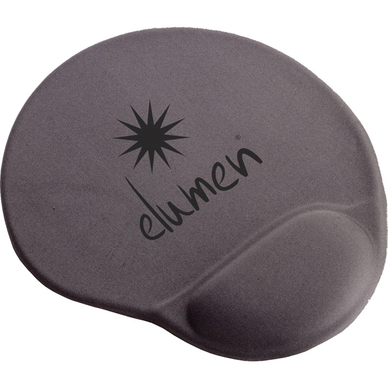 1/4" Thick Oval Mouse Pad with Gel Wrist Rest
