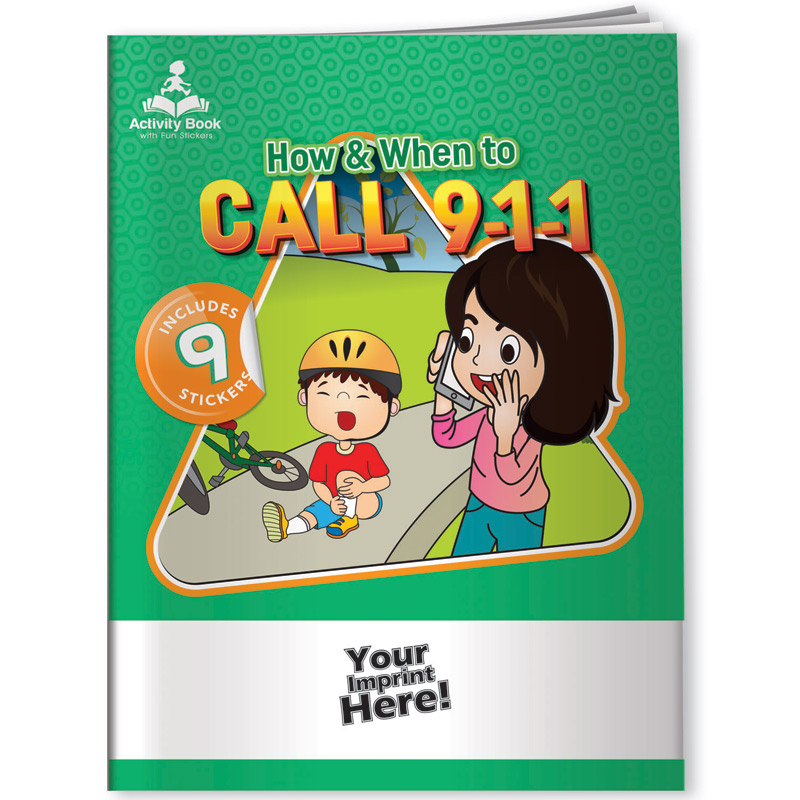 Activity Book w/ Fun Stickers - How & When to Call 9-1-1
