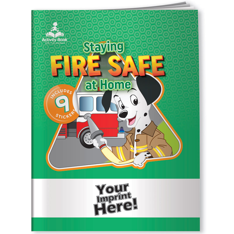 Activity Book w/ Fun Stickers - Staying Fire Safe at Home
