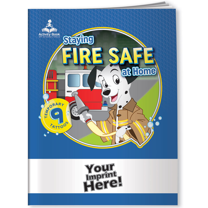 Activity Book w/ Temporary Tattoos - Staying Fire Safe at Home