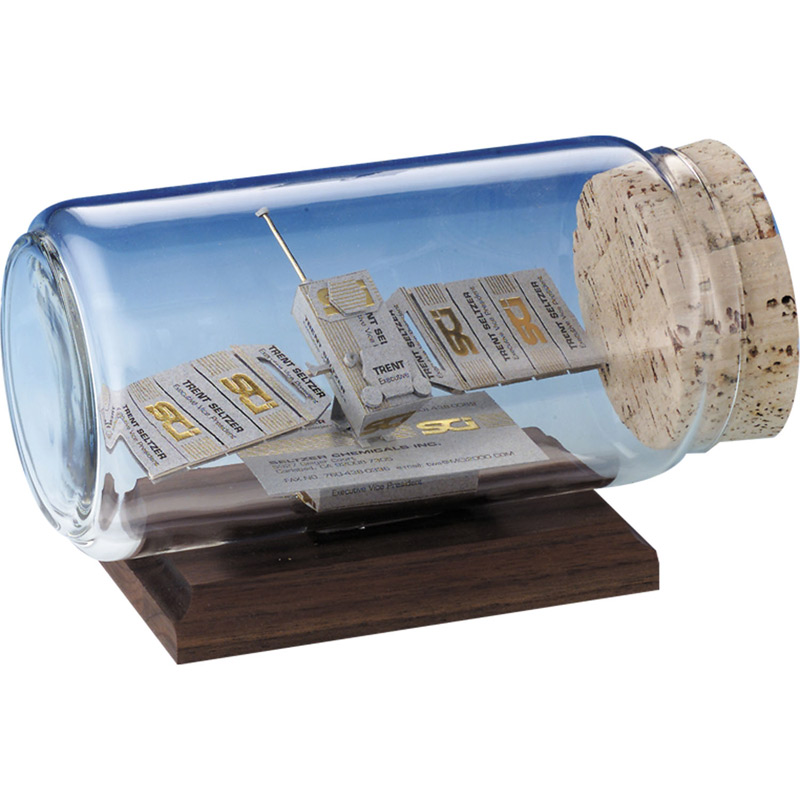 Communication Satellite Business Card Sculpture