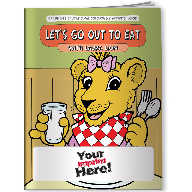 Coloring Book - Let's Go Out to Eat with Laura Lion