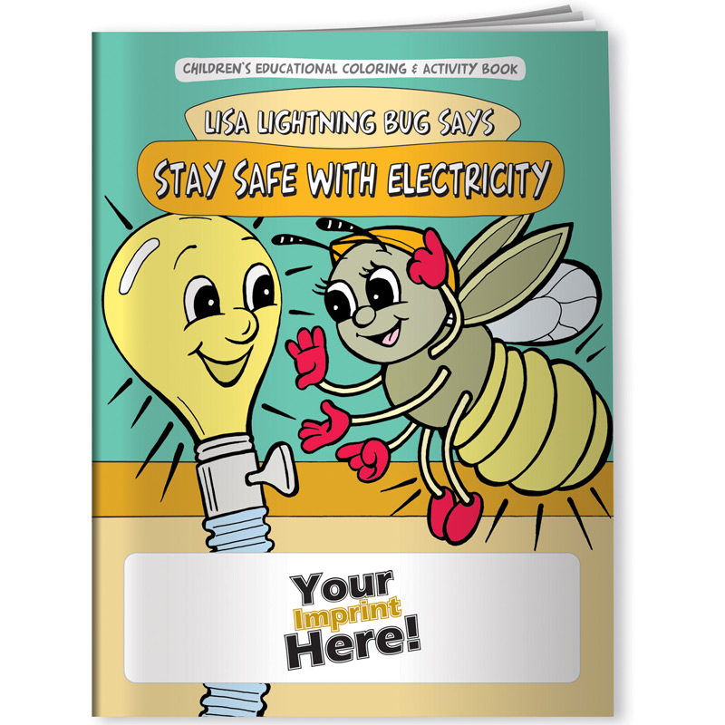 Coloring Book - Lisa Lightning Bug Says Stay Safe with Electricity
