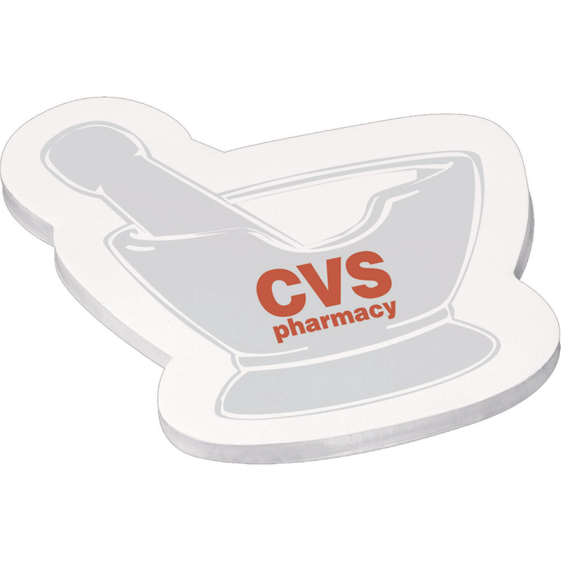 4" x 4" Die Cut Adhesive Notepad - Pharmaceutical