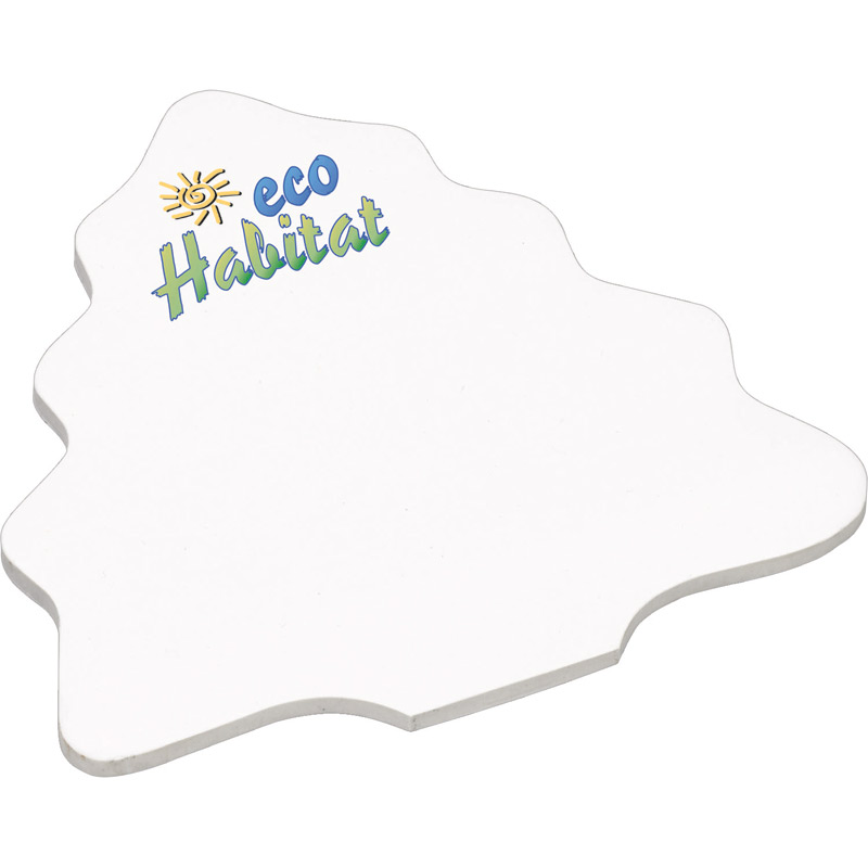 4" x 4" Die Cut Adhesive Notepad - Tree