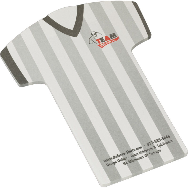 4" X 6" Die Cut Adhesive Notepad - Tshirt