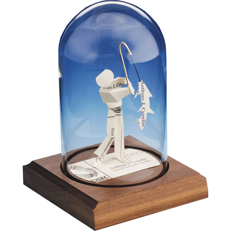 Fisherman Business Card Sculpture