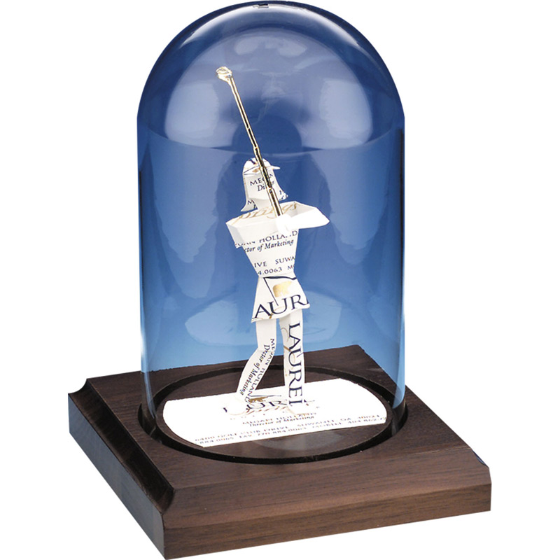 Lady Golfer Business Card Sculpture