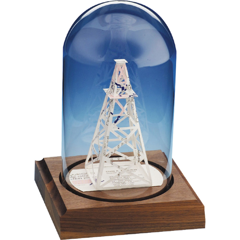Oil Derrick Business Card Sculpture