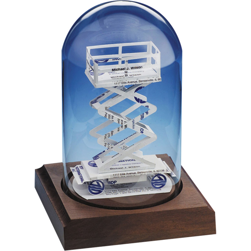 Scissors Lift Business Card Sculpture
