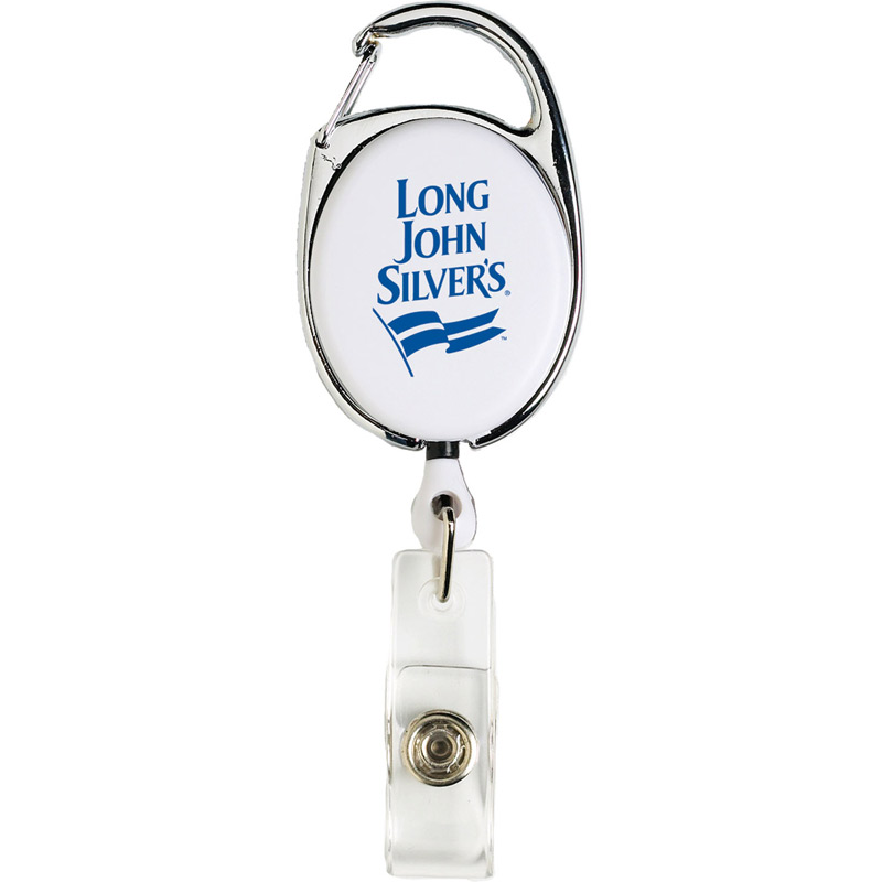 Retractable Badge Reel with Silver Sport Clip