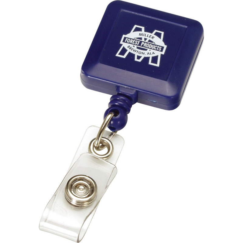 Retractable Badge Reel Square Metal