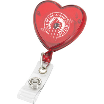 Heart Shaped Retractable Badge Ree Holder